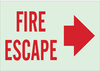 Glow-in-the-Dark Fire & Exit Sign - 90636 - Brady Corporation