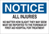 Brady B-401 Polystyrene Rectangle White Accident Notice Sign - 14 in Width x 10 in Height - 22633 - 754476-22633 - R. S. Hughes Company, Inc.