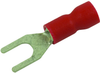 Terminal, Spade/fork, #6, Crimp, Red; Product Range Multicomp Pro - 34P2367 - Newark, An Avnet Company