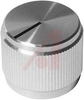Knob, Round with Line, Machined Aluminum, Clear, .75 Inches Diameter - 70206900 - Allied Electronics, Inc.