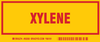 Brady B-302 Red on Yellow Rectangle Polyester Hazardous Material Label - 7 in Width - 3 in Height - Printed Text = XYLENE - 60260 - 754476-60260 - R. S. Hughes Company, Inc.