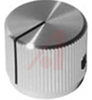 Knob, Round with Line, Machined Aluminum, Black, 1 1/4/ Inches Diameter - 70206913 - Allied Electronics, Inc.
