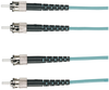 3m (9.8ft) STST Aqua OM3 MM Fiber Patch Cable INDR Zip OFNR - EFNT010-003M-STST - Black Box