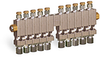 Multiple Sight Feed Valve, Solid Gasket, 10 Valves, 1/8” Female NPT Inlet, (10) 1/4” OD Tube Outlets - B3150-110 - Oil-Rite Corp.