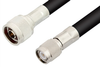 N Male to TNC Male Cable 12 Inch Length Using RG214 Coax, RoHS - PE3991LF-12 - Pasternack