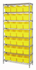 Open Wire Shelving, 8Shelves, 28Bin, Yel; Shelving Unit Type Quantum Storage - 44AC8528 - Newark, An Avnet Company
