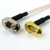 RA SMA Male (Plug) to RA SMC Plug (Male) Cable RG-316 Coax Up To 3 GHz, 1.35 VSWR in 12 Inch - FMC0428315-12 - Fairview Microwave Inc.