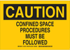 Confined Space Sign - 126736 - Brady Corporation