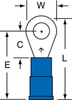 3M Scotchlok Blue Butted Nylon Butted Ring Terminal MNG14-8RX - 0.91 in Length - 0.33 in Wide - 0.09 in Inside Diameter - #8 Stud - 051128-58964 - R. S. Hughes Company, Inc.