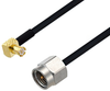 MCX Plug Right Angle to SMA Male Cable 60 Inch Length Using PE-SR405FLJ Coax - PE3W07396-60 - Pasternack