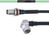 Temperature Conditioned Low Loss TNC Female Bulkhead to RA TNC Male Cable LL160 Coax in 60 Inch - FMHR0211-60 - Fairview Microwave Inc.