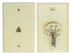 RJ12 6P6C Single Wall Plate Jacks -- 68WP-31 - Image