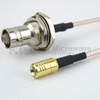 SMB Plug (Male) to BNC Female (Jack) Bulkhead Cable RG-316 Coax Up To 3 GHz, 1.35 VSWR in 48 Inch and RoHS - FMC1638315LF-48 - Fairview Microwave Inc.