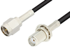 SMA Male to SMA Female Bulkhead Cable 24 Inch Length Using RG174 Coax - PE3184-24 - Pasternack