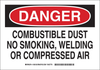 Brady B-555 Aluminum Rectangle White Chemical, Biohazard, Hazardous & Flammable Material Sign - 10 in Width x 7 in Height - 128118 - 754473-76881 - R. S. Hughes Company, Inc.