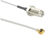 SMA female bulkhead to right angle U.FL female with 100mm of 1.13mm cable -- CSI-SAFB-100-UFFR - Image