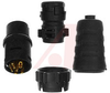 CORD CONNECTOR, FEMALE, WEATHERTIGHT, #20 CONTACTS, 6 PIN - 70214356 - Allied Electronics, Inc.
