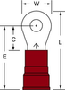 3M Scotchlok Red Brazed Nylon Brazed Ring Terminal MN8-10R/SK - 1.26 in Length - 0.47 in Wide - 0.175 in Inside Diameter - #10 Stud - 054007-08267 - R. S. Hughes Company, Inc.