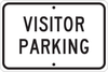 Brady B-120 Fiberglass Reinforced Polyester Rectangle White Parking Restriction, Permission & Information Sign - 18 in Width x 12 in Height - TEXT: VISITOR PARKING - 75226 - 754476-75226 - R. S. Hughes Company, Inc.