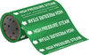 Brady B-946 White on Green Vinyl Self-Adhesive Pipe Marker - 8 in Height - 30 in Length - Printed Msg = HIGH PRESSURE STEAM with Left Arrow - 109152 - 754473-67384 - R. S. Hughes Company, Inc.