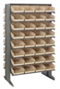 Bins & Systems - 4'' Shelf Bins (QSB Series) - Sloped Shelving Units - Double Sided Pick Racks - QPRD-107 - Image