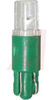 Lamp;LED;T-1 3/4;Wedge(T5);Green;Clear;28VDC;16mA;600mcd;100K Hrs;Polarized - 70082087 - Allied Electronics, Inc.
