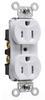 Duplex/Single Receptacle - TR5262-WCP6 - Hubbell Wiring Device-Kellems