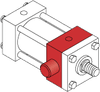 Series LH Low Pressure Hydraulic Cylinder - Model LH71 NFPA Style MT1 -- Rod End Trunnion Mount - Image