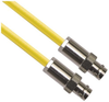 CJ70-7 TRB Jack 3-Lug Female to CJ70-7 TRB Jack 3-Lug Female 75 Ohm TRC-75-2 Triaxial cable Yellow jacket 60-inch Triax Cable Assembly - MP-2615-60 - MilesTek Corporation