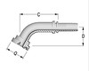 Two-Piece Fittings, Standard Inserts, US End Configurations - 60º O-Ring Flange SAE J518 Code 61 - A Series - A-1212-C616 - Kuriyama of America, Inc.
