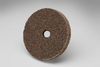 3M Scotch-Brite XL-UW Unitized Aluminum Oxide Medium Deburring Wheel - Medium Grade - Arbor Attachment - 2 in Diameter - 1/4 in Center Hole - Thickness 1/2 in - 14065 - 048011-14065 - R. S. Hughes Company, Inc.