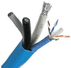 500' Dual Cat6 & Dual RG6 Quad Shield Combo Cable, Blue - 202805 - Computer Network Accessories, Inc.