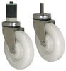 Stainless Steel Stem Caster - Polyolefin Wheel - Model 3 - SS-3PW5X - Caster City, Inc.