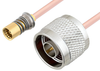 Snap-On BMA Jack to N Male Cable 6 Inch Length Using RG405 Coax - PE3C4889-6 - Pasternack