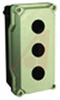 Enclosure for 22mm Pushbutton, PDC Aluminum, Black/Pebble Gray,3 Oper, 80x180x52 - 70074852 - Allied Electronics, Inc.