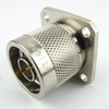N Male (Plug) Connector Stub Terminal 4 Hole Flange (Panel Mount), Solder -- SC9218