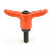 Clamp Handle; Threaded Stud, T-Shape, Steel -- MAT-TH301OR - Image