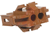 Connector, Soft Shell; 250 V; 9 A (Max.); 2; Nylon; Brick Red; In-Line; Plug - 70083740 - Allied Electronics, Inc.