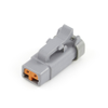 Amphenol Sine Systems ATM06-2S-R120GRY, 2-Way ATM Connector Plug End Cap, 120 Ohm Resistor, 1/2W, Gray -- 39365