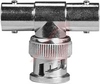 Adapter; BNC T Female-Male-Female; Brass; Gold; PTFE; 50 Ohms; 1.30 in. (Max.) - 70197600 - Allied Electronics, Inc.