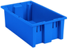 Akro-Mils 0.5 ft, 3.7 gal 45 lb Blue Industrial Grade Polymer Stackable Tote - 18 in Length - 11 in Width - 6 in Height - 35180 BLUE -- 35180 BLUE - Image