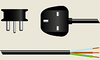 British Power Supply Cord -- A7309 - Image