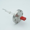 Thermocouple Feedthrough, Type C, 1 Pair, Miniature Connector, 2.75″ Conflat Flange - A2288-3-CF - MPF Products, INC.