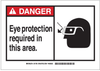 Brady B-120 Fiberglass Reinforced Polyester Rectangle White Personal Protection Equipment (PPE) Sign - 14 in Width x 10 in Height - TEXT: DANGER - 62797 - 754476-62797 - R. S. Hughes Company, Inc.