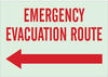 Glow-in-the-Dark Exit & Directional Sign - 90623 - Brady Corporation