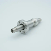 MHV Coaxial Feedthrough, 1 Pin, Floating Shield, Double-Ended, 1.33″ Conflat Flange - A0474-2-CF - MPF Products, INC.