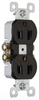 Duplex/Single Receptacle -- 3232-BK - Image