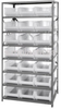 Storage Shelving with Bins - 2475-952CL - Simplastics