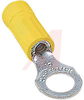 Terminal; Ring; Electrolytic Copper; 12-10 AWG; #6; 1.06 in.; Vinyl - 70091826 - Allied Electronics, Inc.