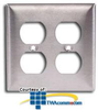 Hubbell Double Gang Duplex Infin-e-Station Cover Plate - HPWS82 - TelephoneStuff.com